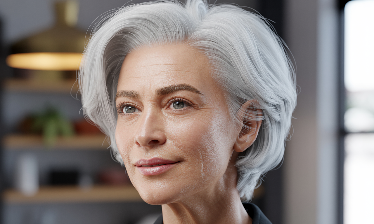 Coiffures Modernes Et l gantes Pour Femmes De 60 Ans Aux Cheveux Blancs